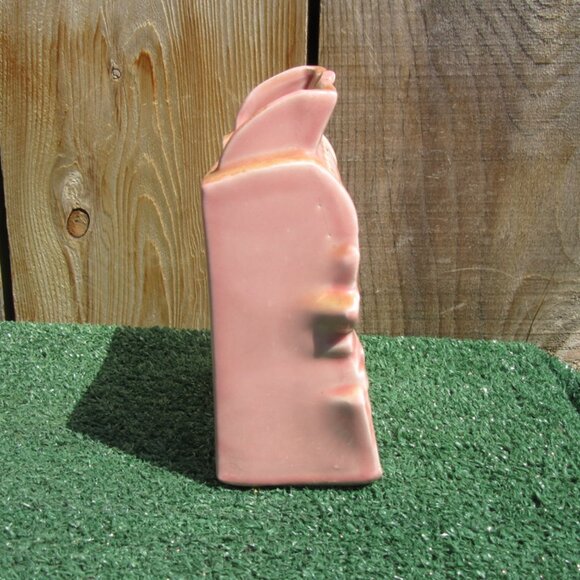 Vintage McCoy Pottery Pink US Mailbox Wall Letters Mail Holder Pocket Planter - Picture 4 of 7